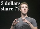 O valor de mercado das ações do Facebook não passam de 5 dolares